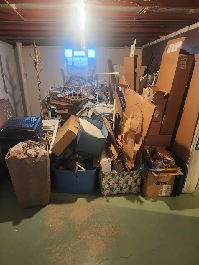 Roll-off dumpster container at job site for 15 Yard Dumpster Rental in Sheffield